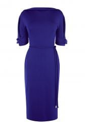 TASSLE WAIST PENCIL DRESS Blue at Karen Millen